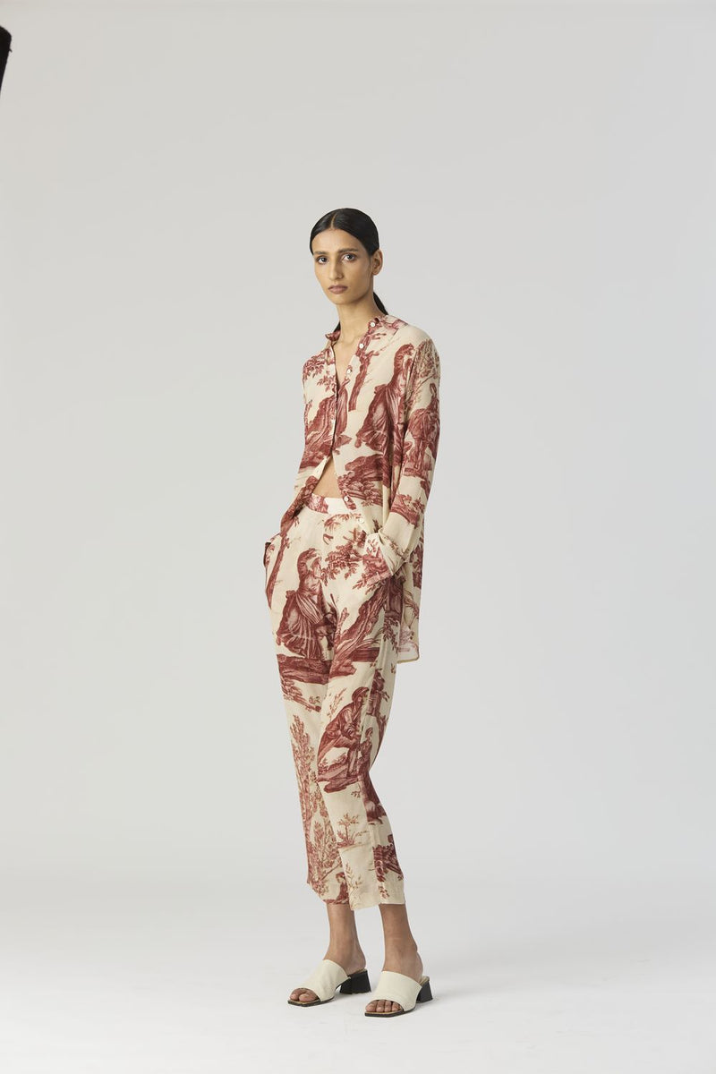 CABRIDET CO-ORD SET by Yam in red color for women in Singapore