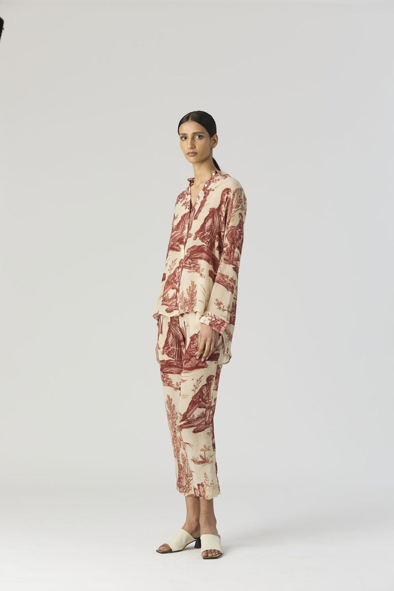 CABRIDET CO-ORD SET by Yam in red color for women in Singapore