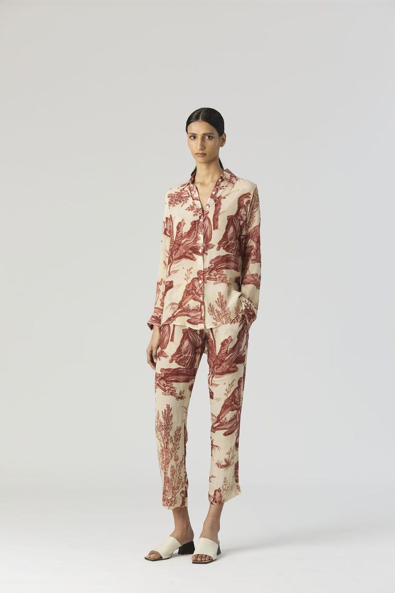 CABRIDET CO-ORD SET by Yam in red color for women in Singapore