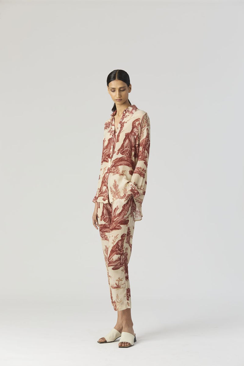 CABRIDET CO-ORD SET by Yam in red color for women in Singapore