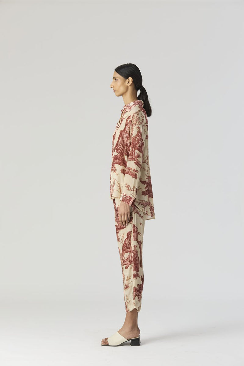 CABRIDET CO-ORD SET by Yam in red color for women in Singapore