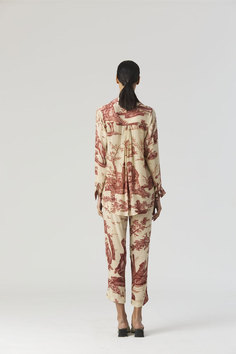 CABRIDET CO-ORD SET by Yam in red color for women in Singapore