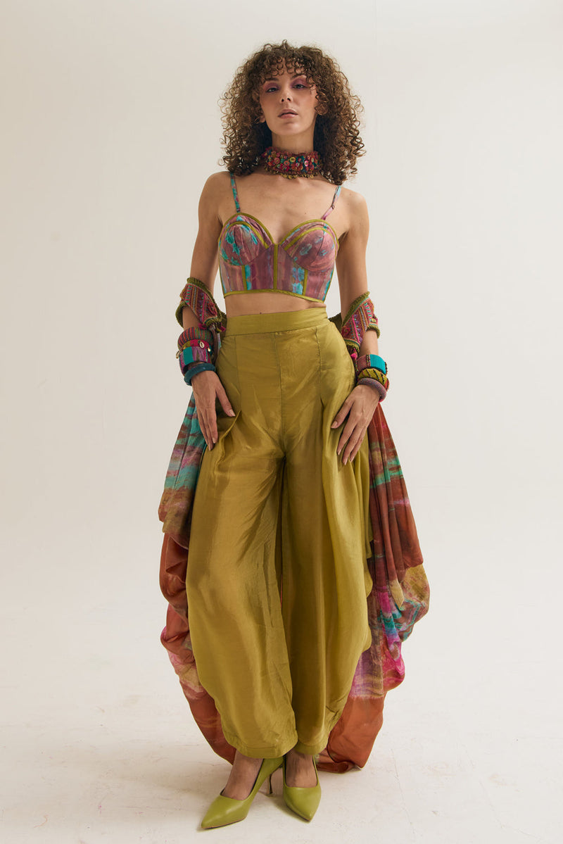 Ira Set habutai silk co-ord set by Capisvirleo in ivory for women in Singapore