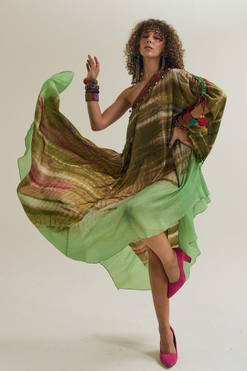 Heather Dress habutai silk dress by Capisvirleo in pink for women in Singapore