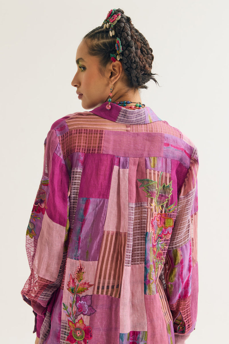 Paako Vinca Set jute,linen,silk co-ord set by Capisvirleo in green for women in Singapore
