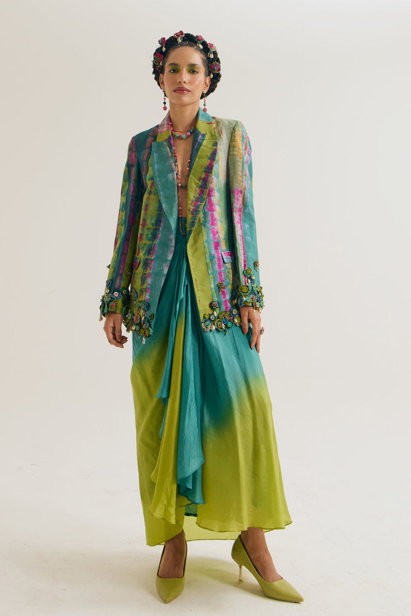 Laburnum Blazer habutai silk jacket/overlay by Capisvirleo in lavender for women in Singapore