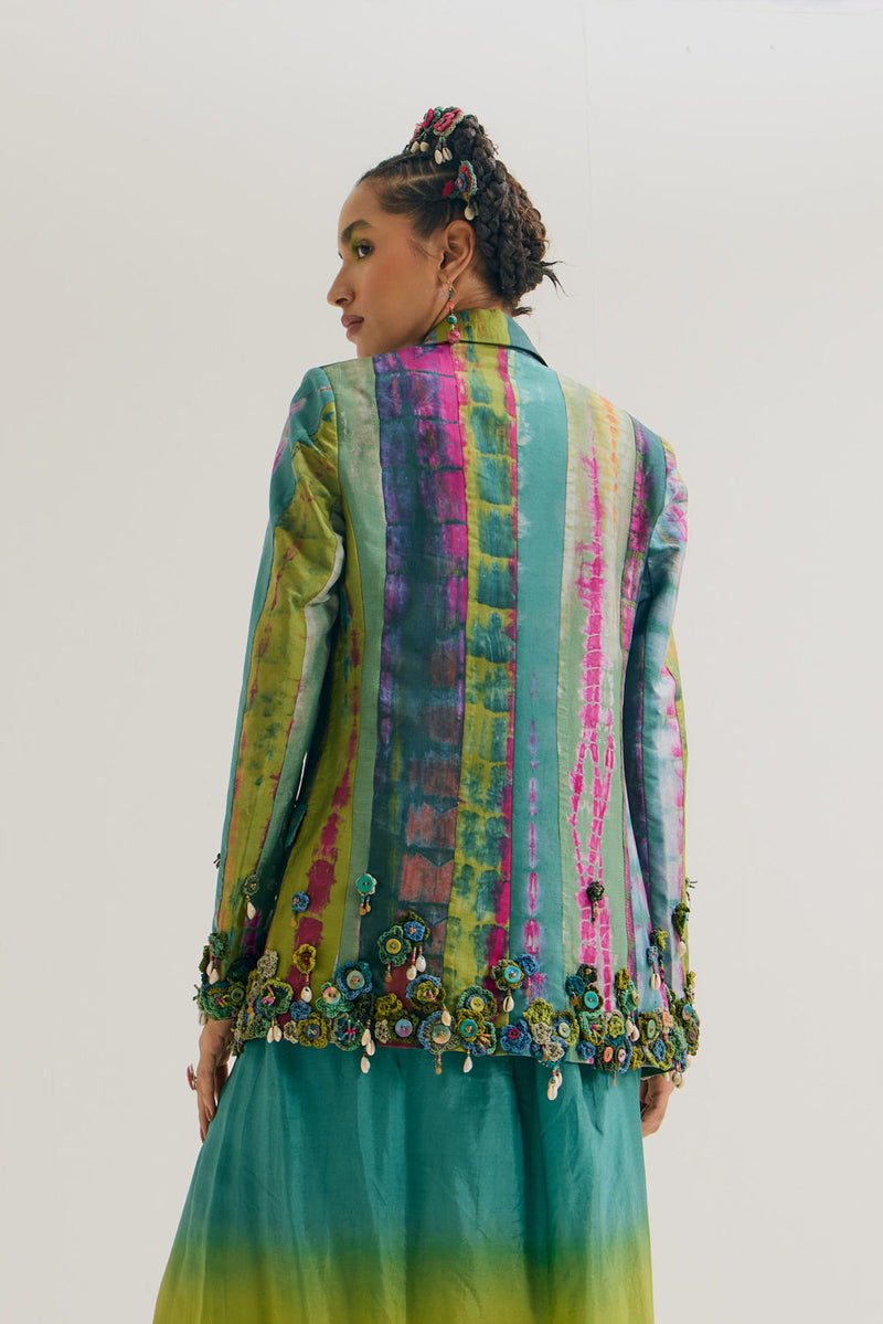 Laburnum Blazer habutai silk jacket/overlay by Capisvirleo in lavender for women in Singapore