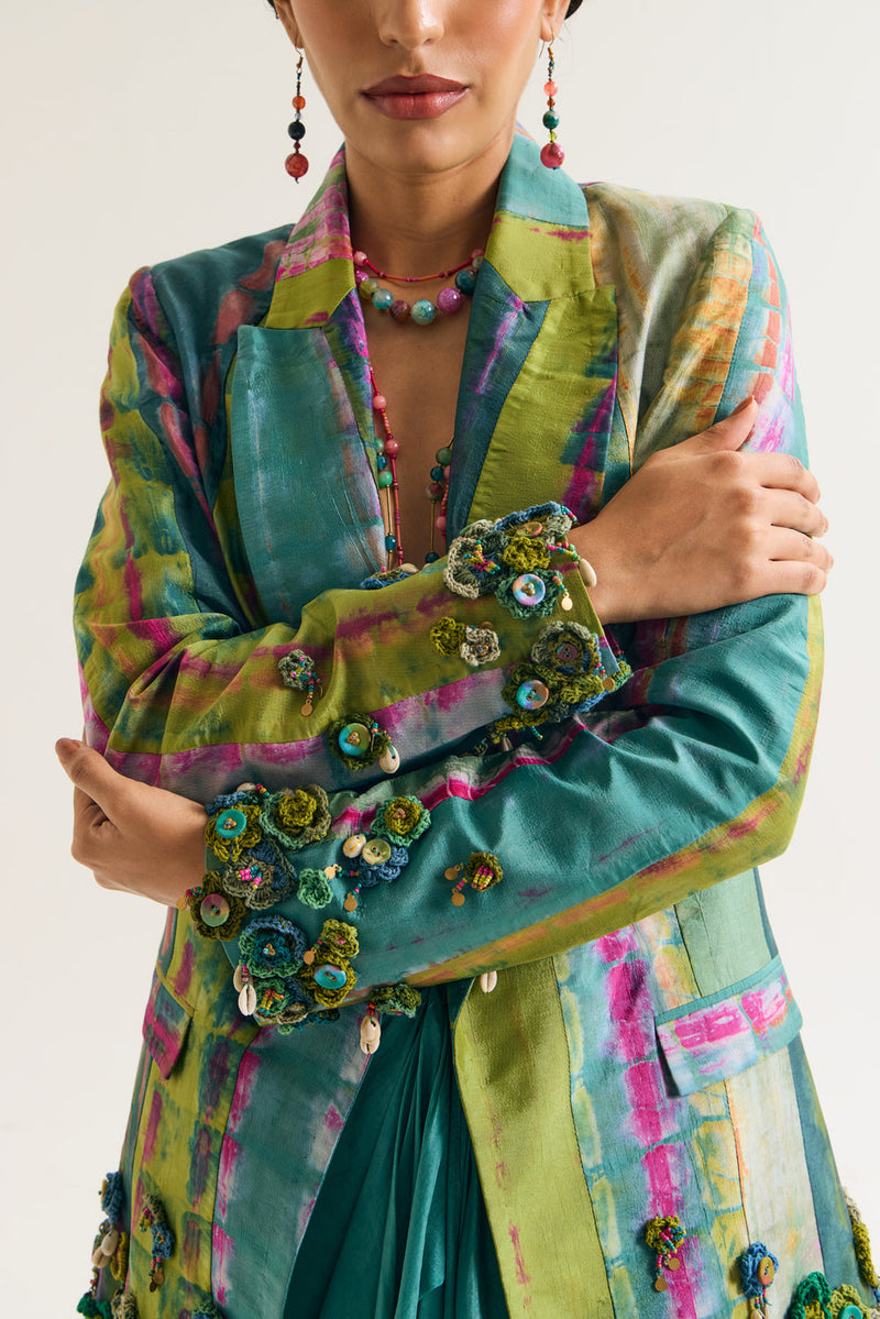 Laburnum Blazer habutai silk jacket/overlay by Capisvirleo in lavender for women in Singapore