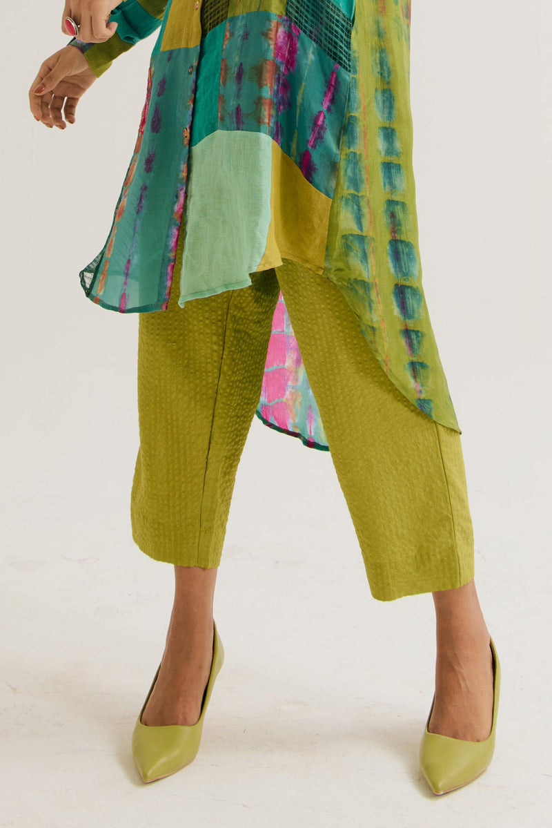 Shrub Rose Pant handloom cotton pant/trouser by Capisvirleo in pink for women in Singapore