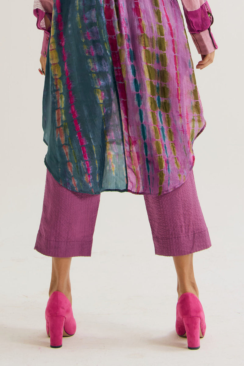 Shrub Rose Pant handloom cotton pant/trouser by Capisvirleo in pink for women in Singapore