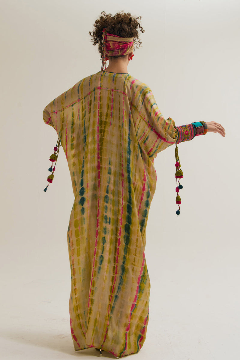 Daisy Kaftan habutai silk tunics/kaftan by Capisvirleo in off white for women in Singapore
