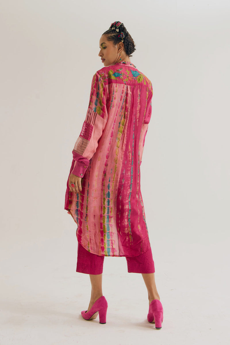 Shrub Rose Pant handloom cotton pant/trouser by Capisvirleo in pink for women in Singapore