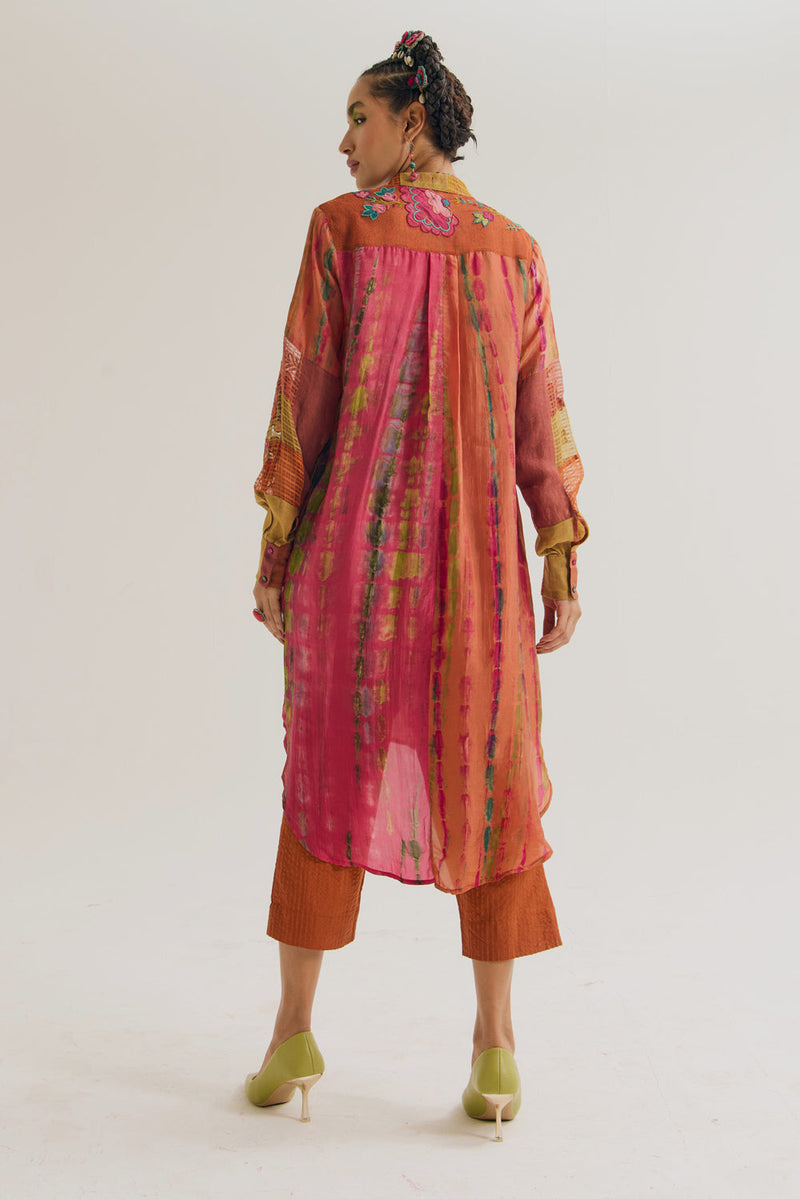 Shrub Rose Pant handloom cotton pant/trouser by Capisvirleo in pink for women in Singapore