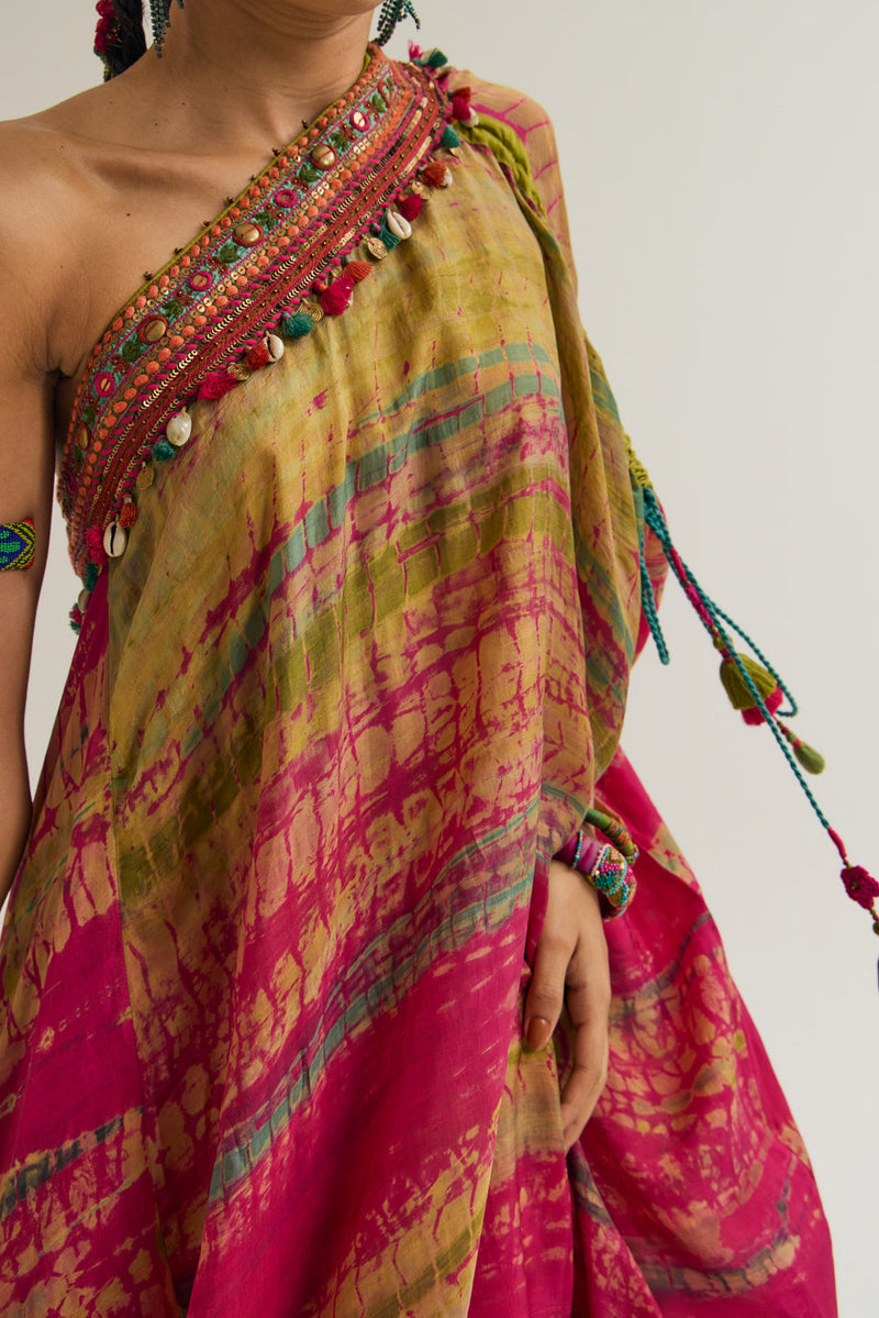 Heather Dress habutai silk dress by Capisvirleo in pink for women in Singapore