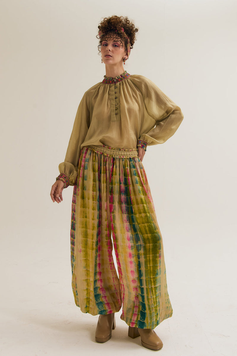 Bauhini Pants habutai silk pant/trouser by Capisvirleo in multi-color for women in Singapore