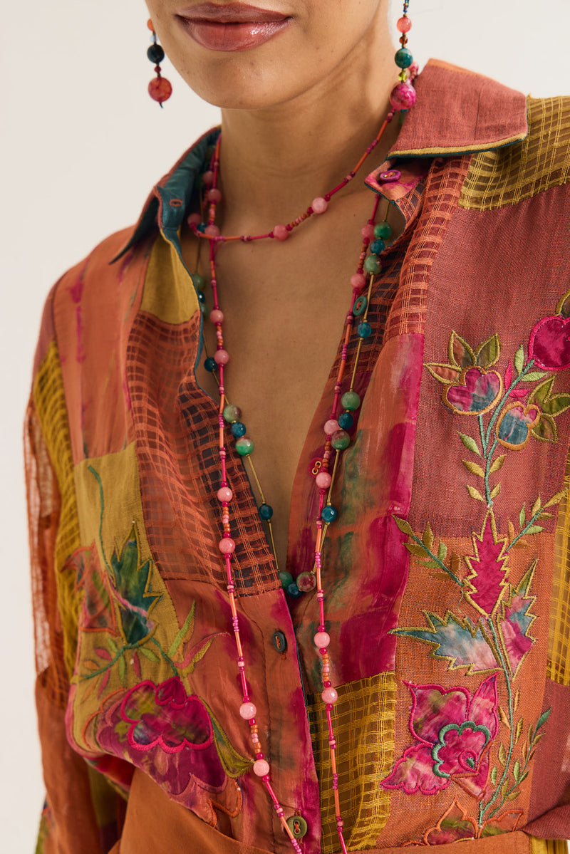 Paako Shirt jute,linen,silk top/shirt by Capisvirleo in pink for women in Singapore