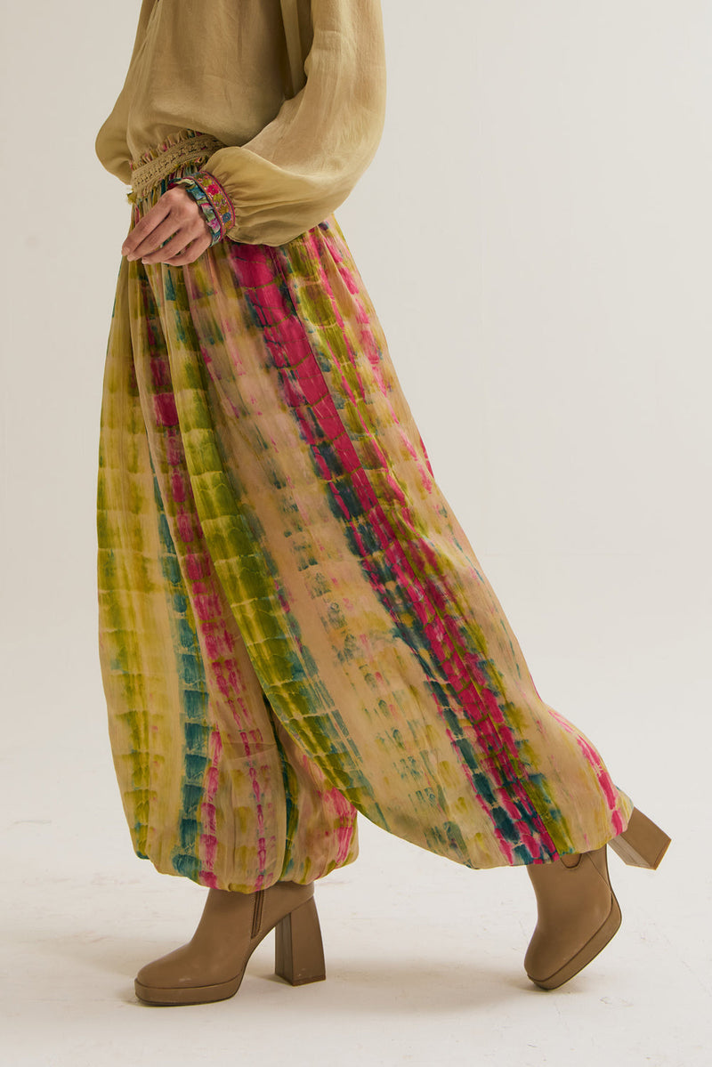 Elaa Bauhini Set habutai silk co-ord set by Capisvirleo in off white for women in Singapore