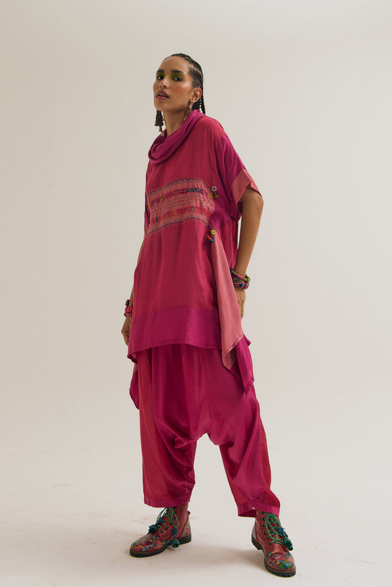 Plumaria Co Ord Set cotton silk co-ord set by Capisvirleo in teal for women in Singapore