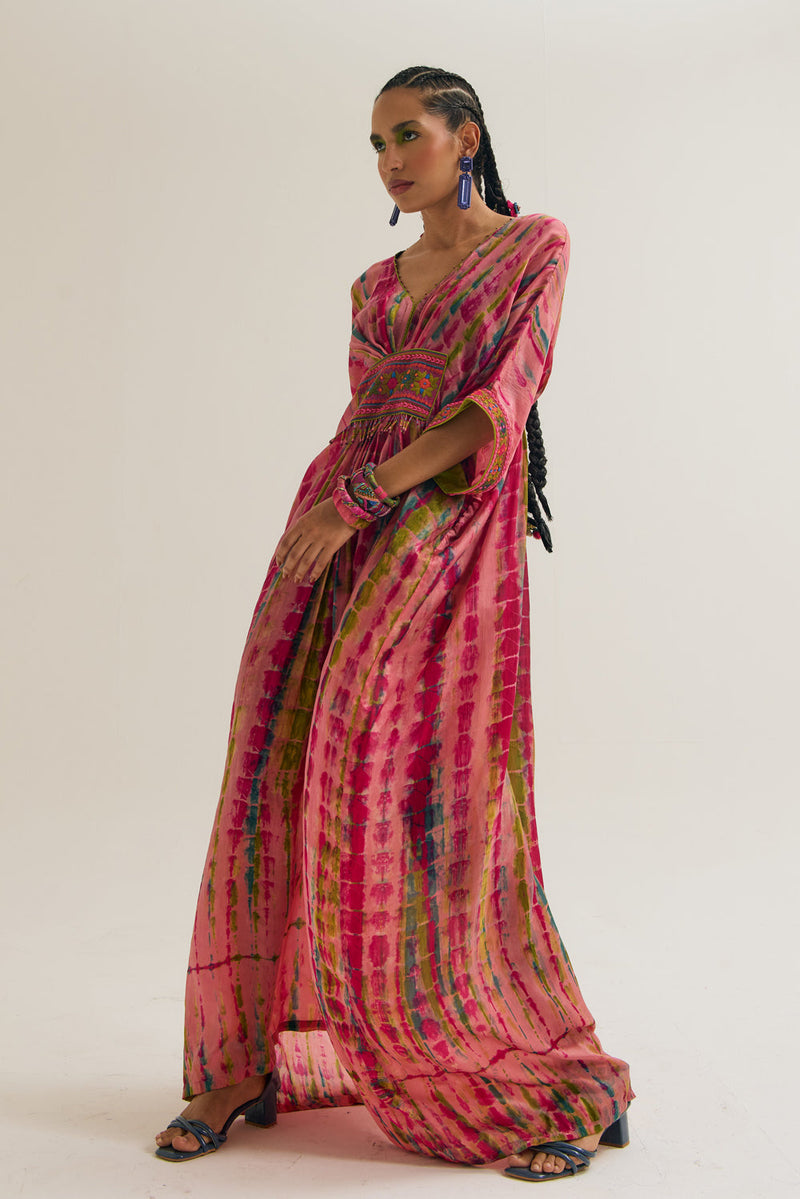 Aster Kaftan habutai silk tunics/kaftan by Capisvirleo in off white for women in Singapore