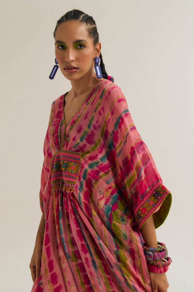 Aster Kaftan habutai silk tunics/kaftan by Capisvirleo in off white for women in Singapore