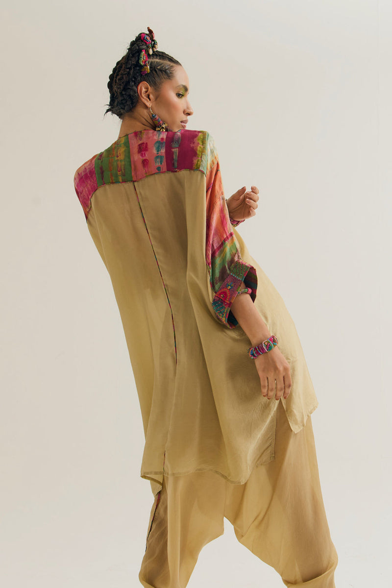 Zinnia Set habutai silk co-ord set by Capisvirleo in yellow for women in Singapore