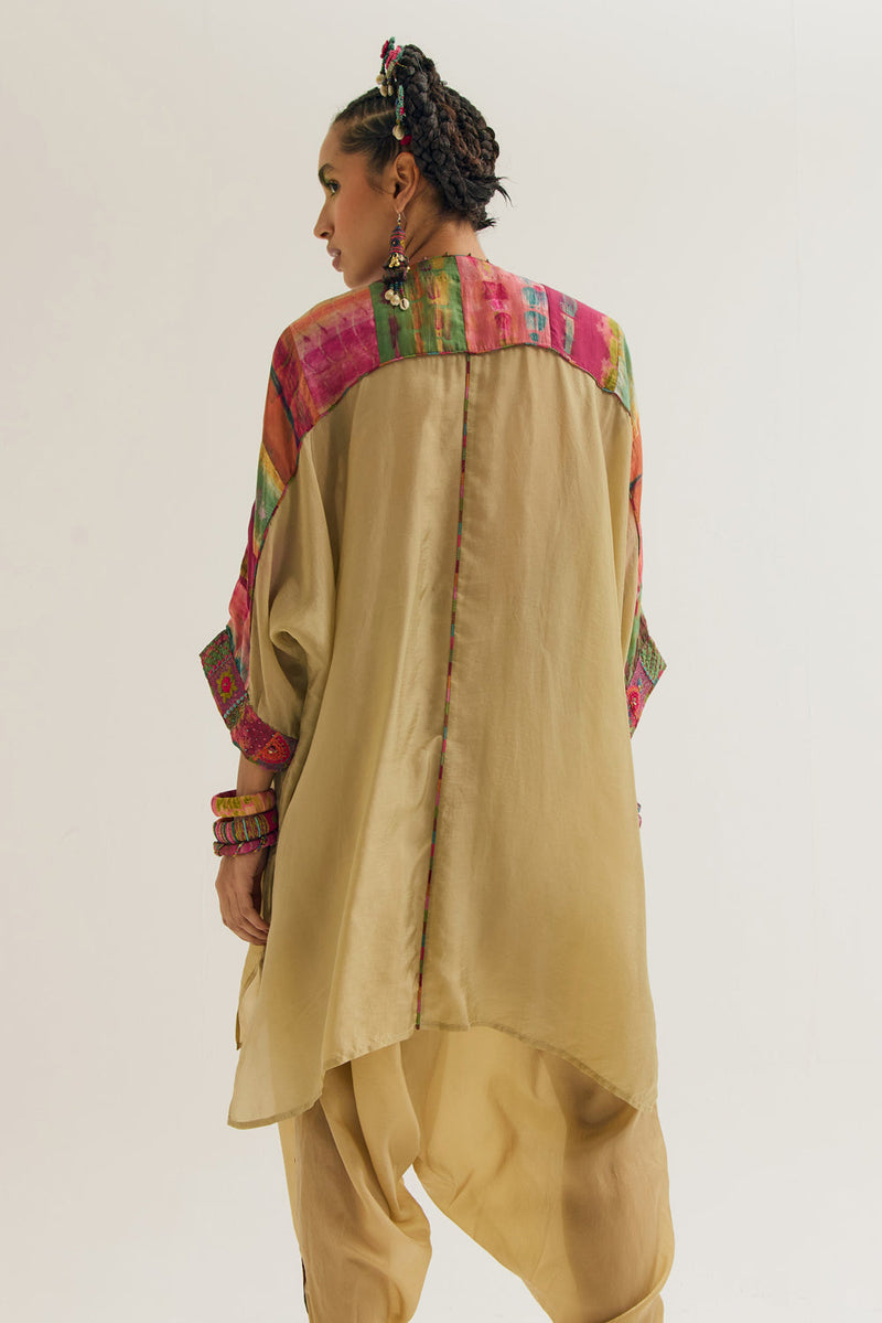 Zinnia Set habutai silk co-ord set by Capisvirleo in yellow for women in Singapore