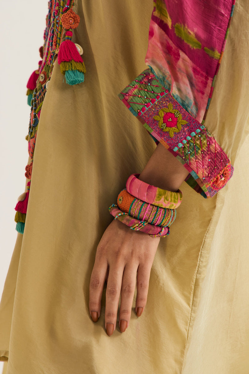 Zinnia Set habutai silk co-ord set by Capisvirleo in yellow for women in Singapore