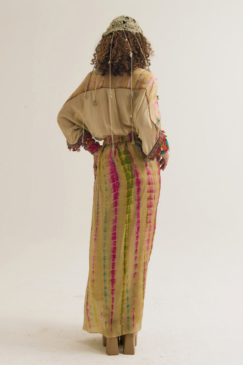 Alicia- Dahlia Set cotton silk,habutai silk co-ord set by Capisvirleo in multi-color for women in Singapore