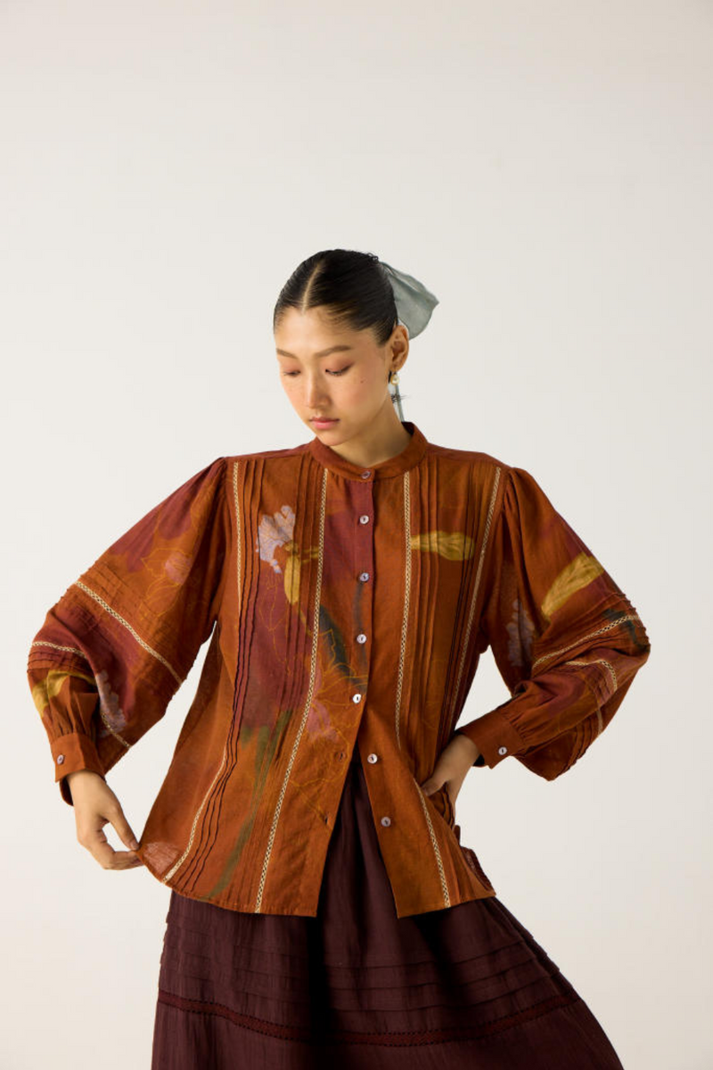 CARA SET-(FOLIAGE + SCALE PRINT) cotton by CORD in multi for women in Singapore