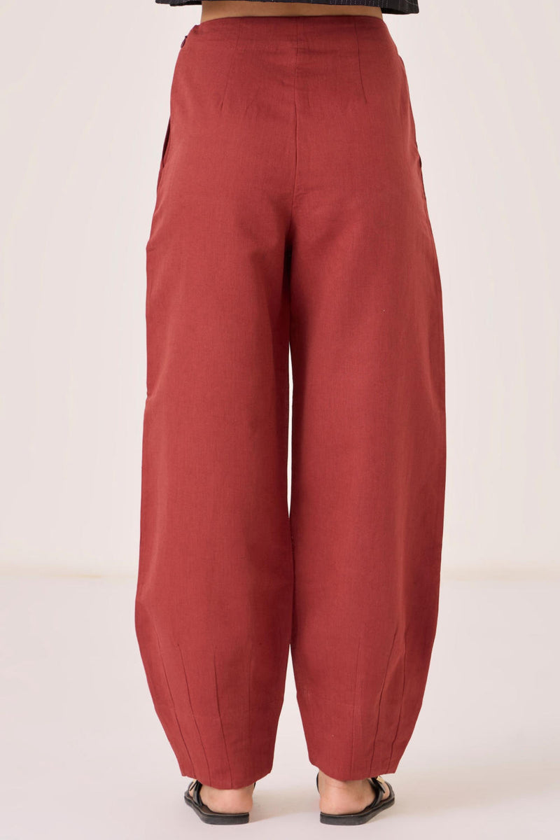Cariad Umber Pants cotton by The Summer House for women in Singapore