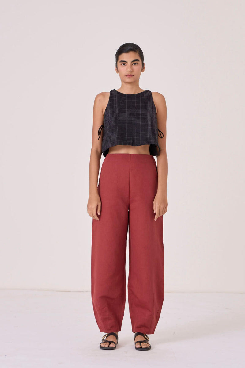 Cariad Umber Pants cotton by The Summer House for women in Singapore