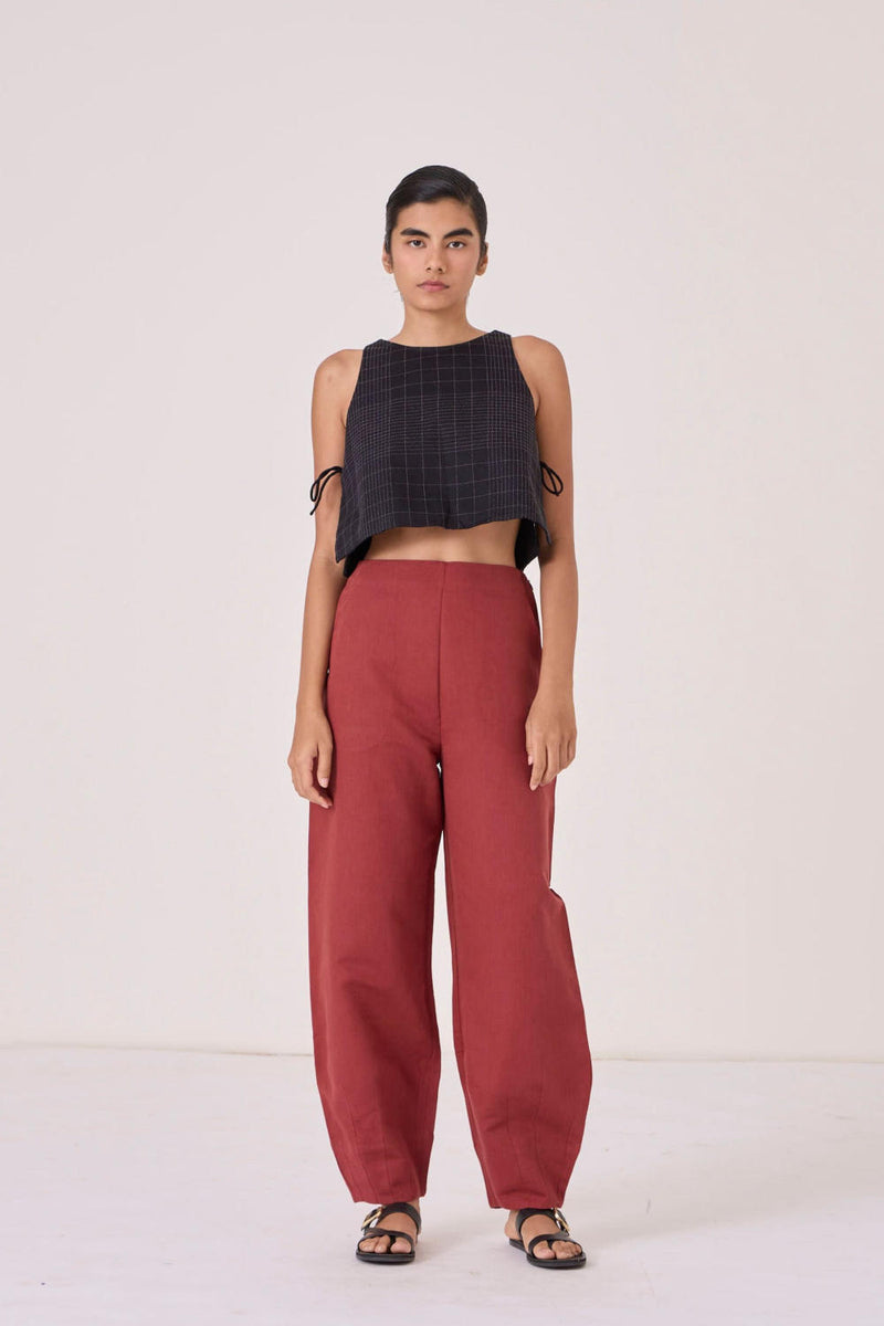 Cariad Umber Pants cotton by The Summer House for women in Singapore