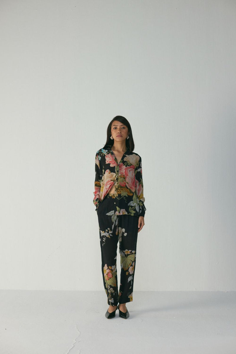 Carmine Co-Ord Set by YAM in black color for women in Singapore