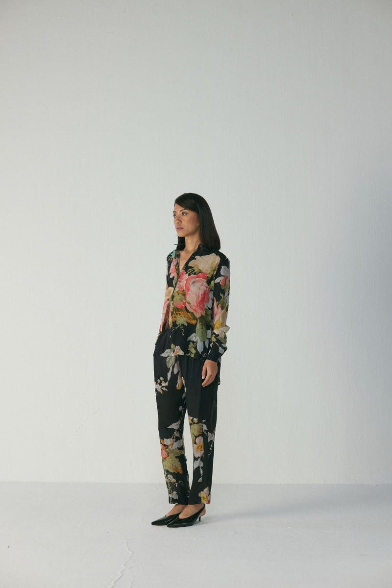 Carmine Co-Ord Set by YAM in black color for women in Singapore