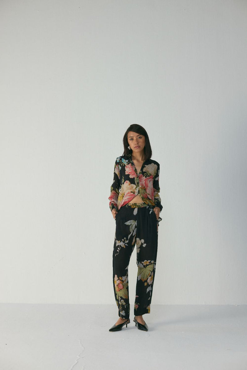 Carmine Co-Ord Set by YAM in black color for women in Singapore