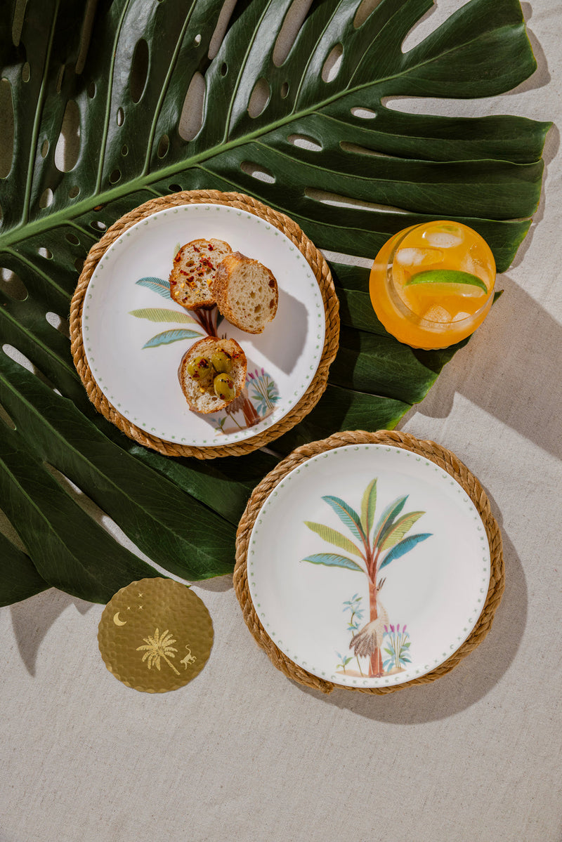 Eterna Crane Quarter Plate-Set of 2