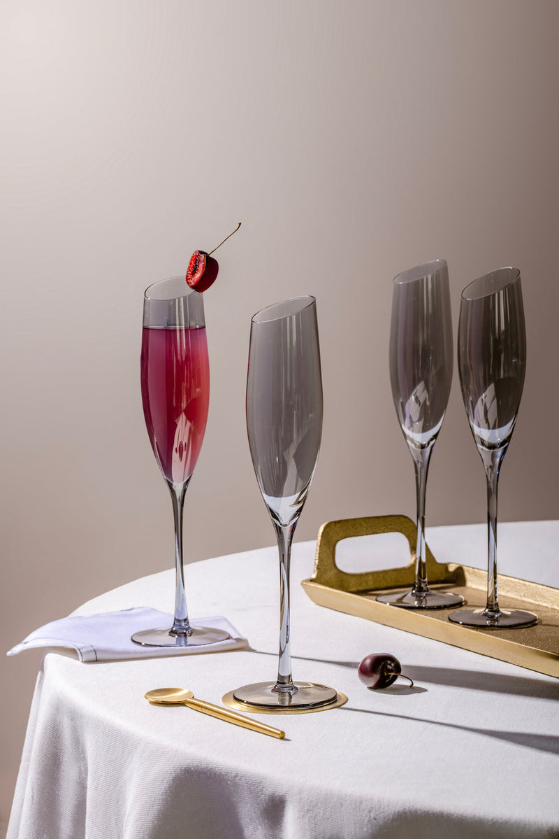 Slate Champagne Flutes-Set of 4