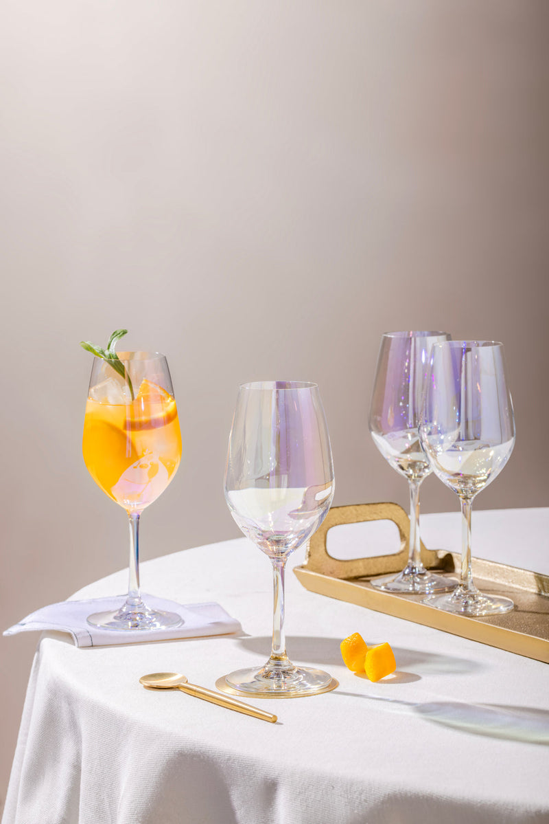 Opalescent Stem Glass-Set of 4