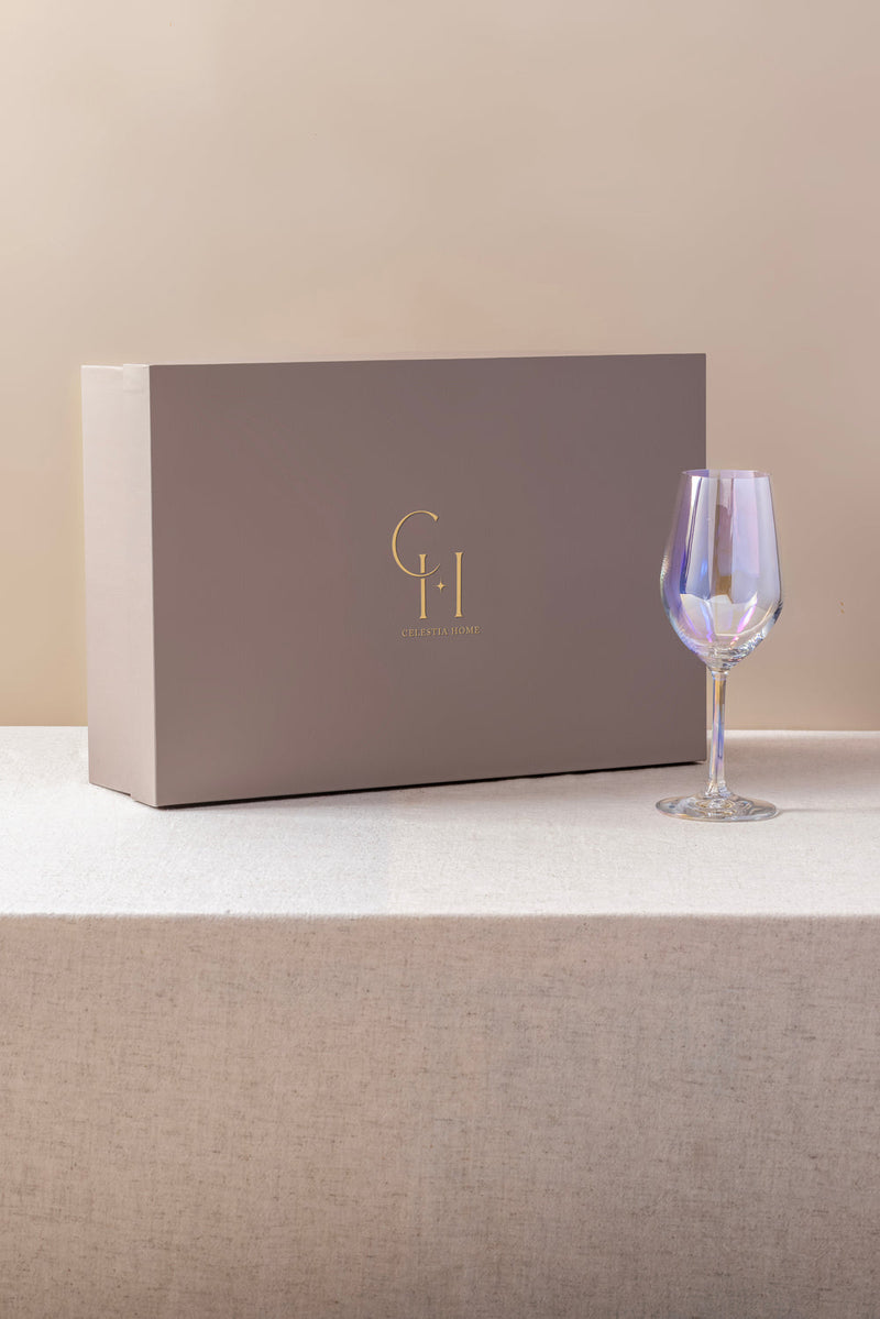Opalescent Stem Glass-Set of 4