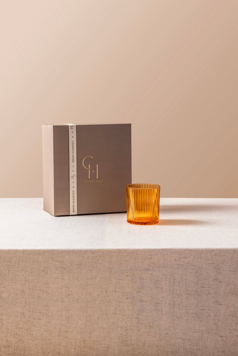 Warm Amber Tea Light Holder-Set of 4