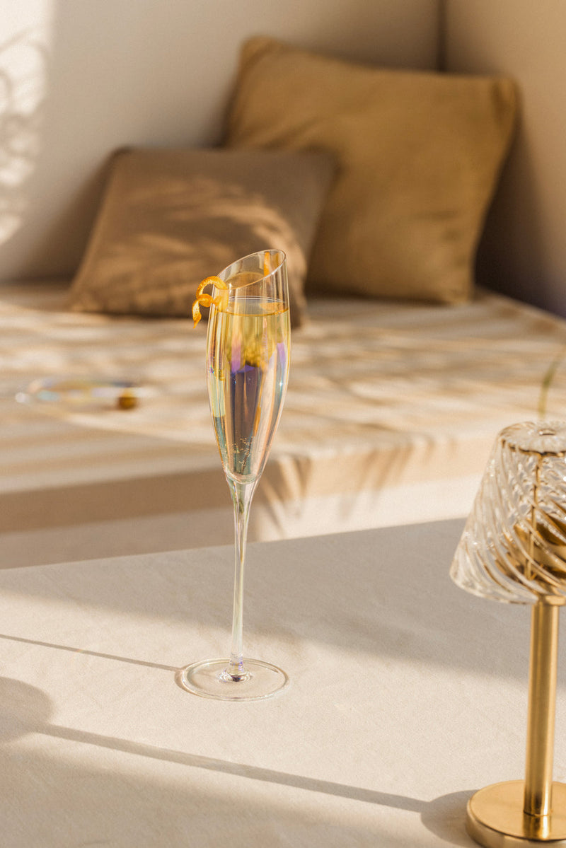 Opalescent Champagne Flutes-Set of 4
