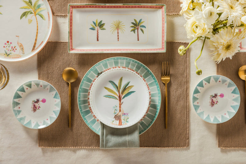 Eterna Crane Quarter Plate-Set of 2