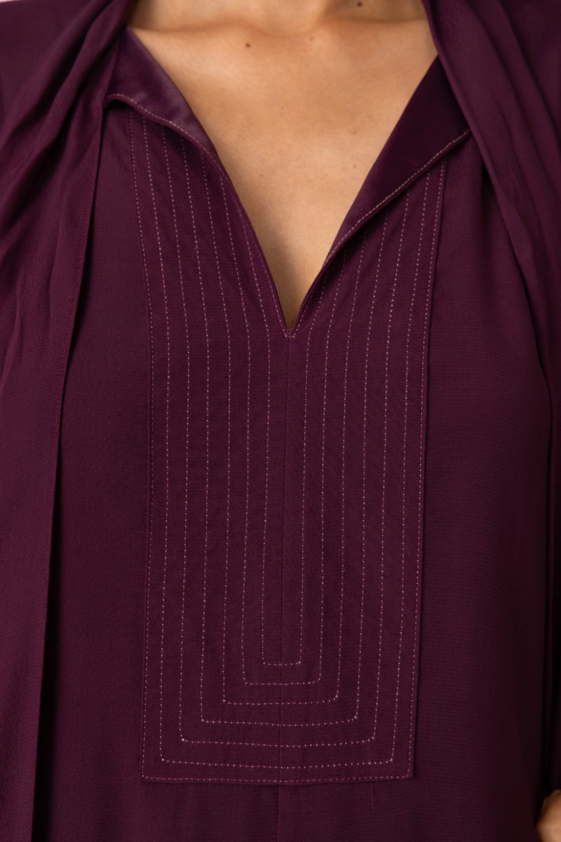 Celie Wine Tie Top satin by The Summer House in orange color for women in Singapore