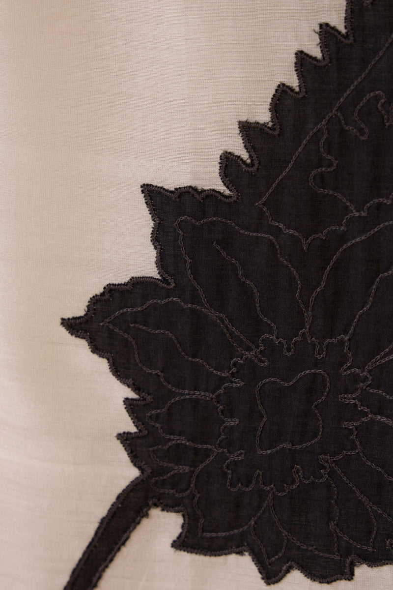 Cersei Paisley Embroidered Dress chanderi by The Summer House in black color for women in Singapore