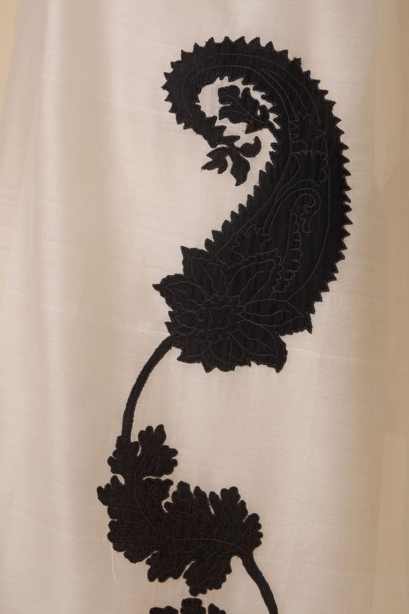 Cersei Paisley Embroidered Dress chanderi by The Summer House in black color for women in Singapore