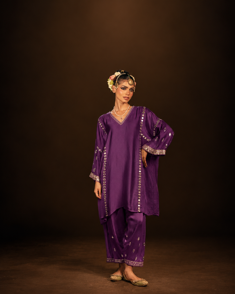 PHFP26-25 PURPLE CHOGA (V) + SALWAR-Size XL
