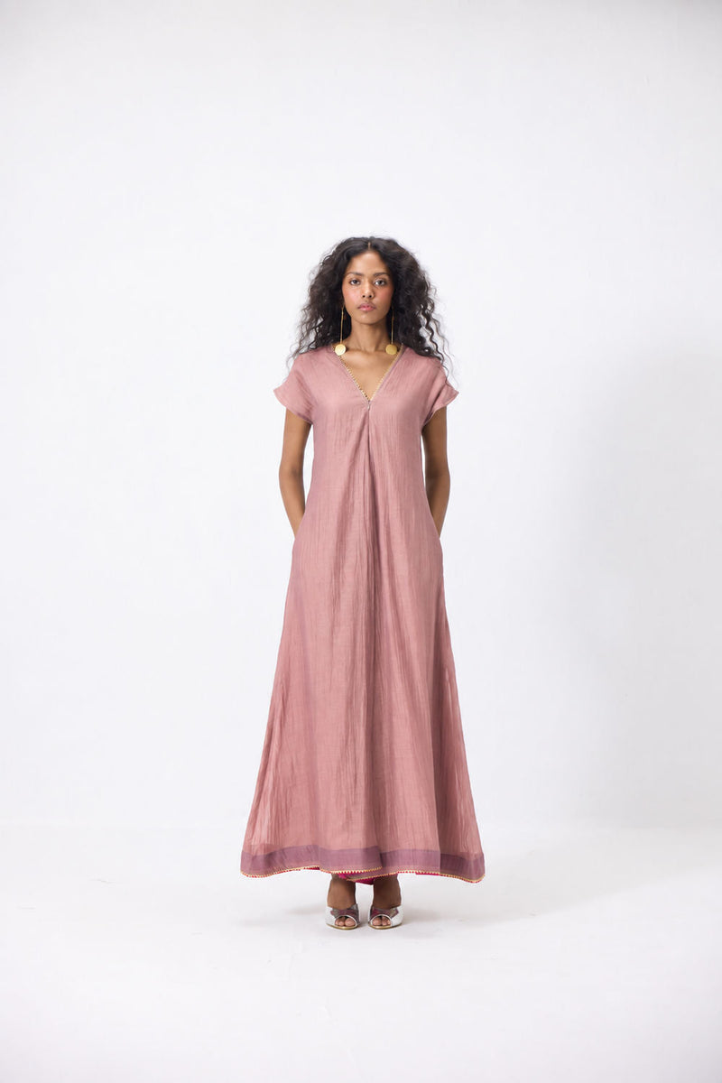 Liana Jumpsuit mul jumpsuit by Khara Kapas in pink for women in Singapore