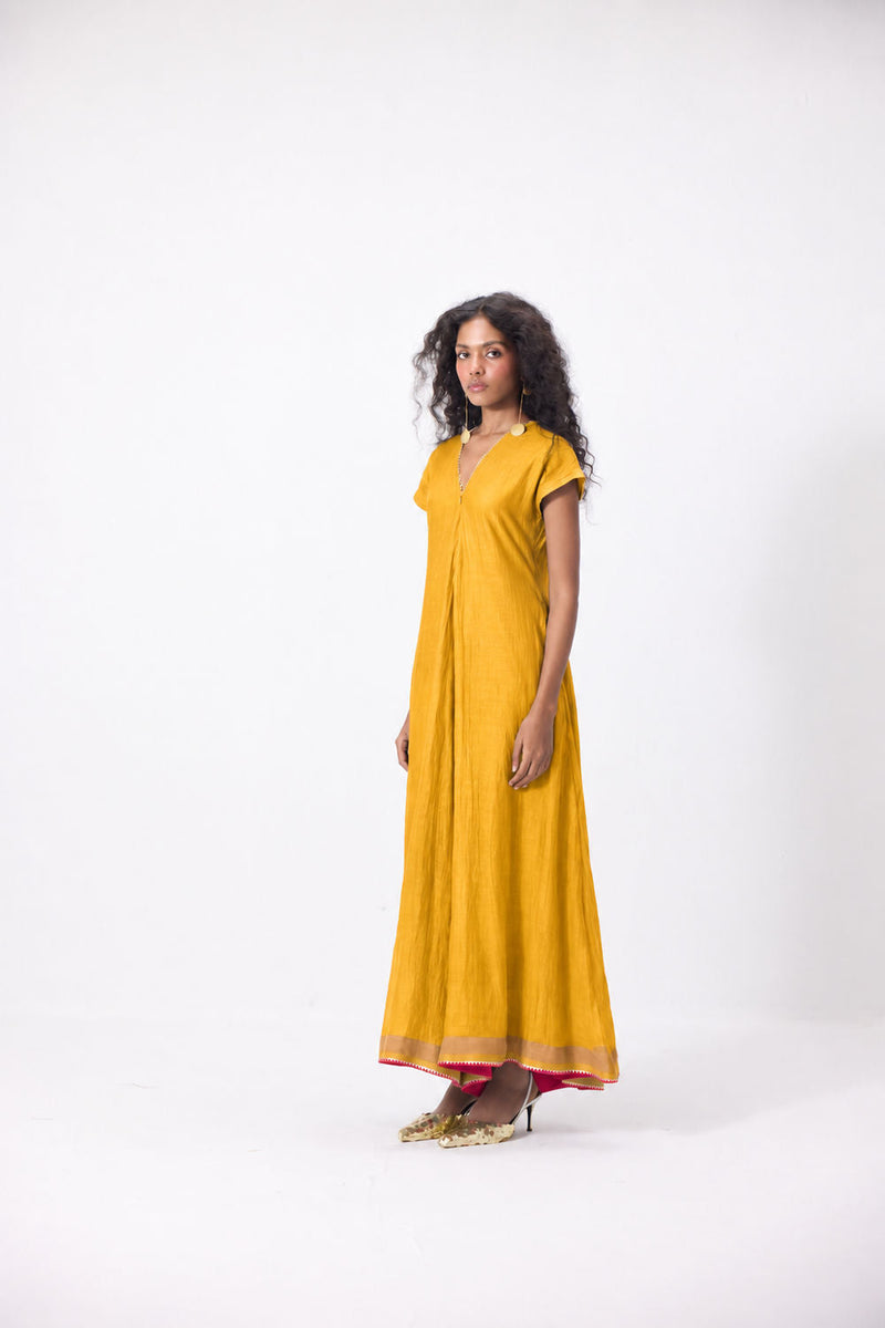 Aira Jumpsuit mul jumpsuit by Khara Kapas in yellow for women in Singapore