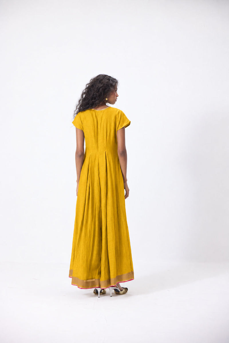 Aira Jumpsuit mul jumpsuit by Khara Kapas in yellow for women in Singapore