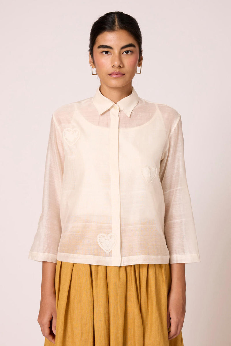Cheri - Shacket chanderi by The Summer House for women in Singapore
